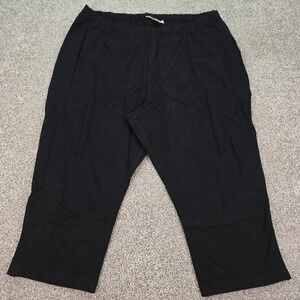 New Woman Within Black Capri Legging Plus Size 1X 22/24 Stretch Cotton Crop Pant
